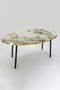 Center Table Black Metal Leg Ellipse Efes Gold