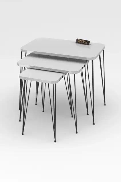 Schwarzer Draht Silber Quadratisch Zigon Couchtisch
