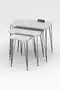 Schwarzer Draht Silber Quadratisch Zigon Couchtisch