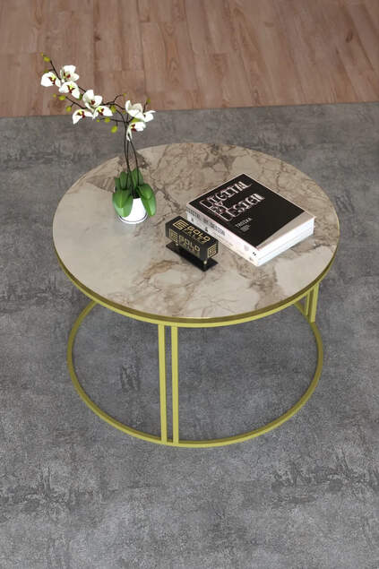 Center Couchtisch Single Gold Lux Special