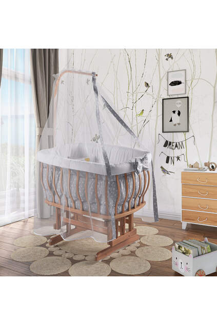 Natural Basket Crib Yellow