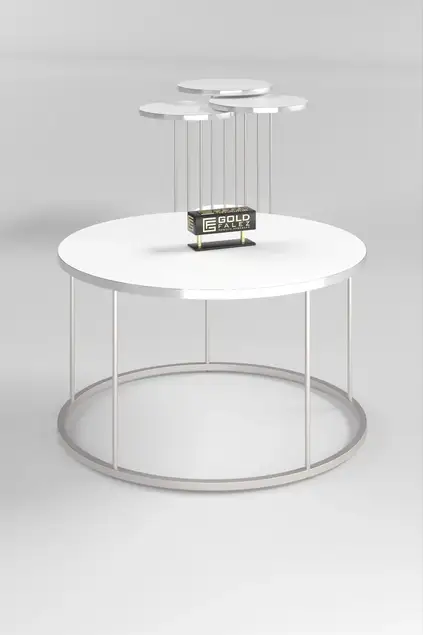Coffee Table and Zigon Coffee Table Terra Set Silver