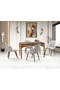 Set Tavolo Elkamet Noce & Sedie Gocciolare HDR1217