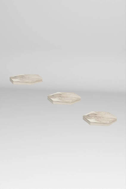 Sechseckiges Wandregal, 3-teilig Sechseckiges Wandregal, 3-teilig