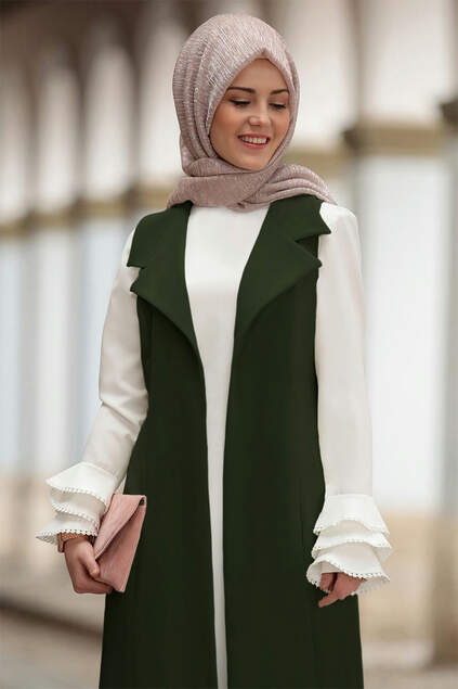 Khakifarbenes Merve-Westen-Set