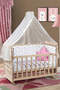 Natural Wooden Mother's Side Crib Bedstead