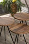 Nesting Table And Center Table Set Kr Metal Walnut