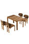 Vip Walnut Table And Chair Set FRL1025