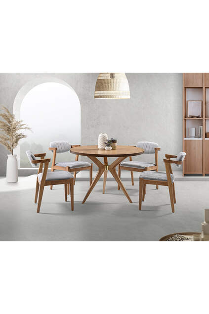 Begum Nature Round Table & Zeus Chair Set HDR1208 Begum Nature Round Table & Zeus Chair Set HDR1208