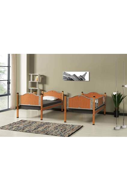 Pearl Bunk Bed 90x200 ARM006 Grey + Walnut Pearl Bunk Bed 90x200 ARM006 Grey + Walnut