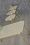 Set tavolo e centrotavola a incastro Kr Gold Metal Leg Gold Cream Set