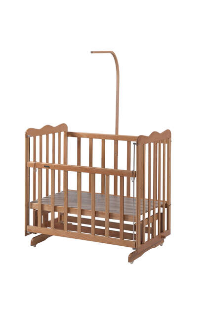 Natural Mother's Side Crib Blue