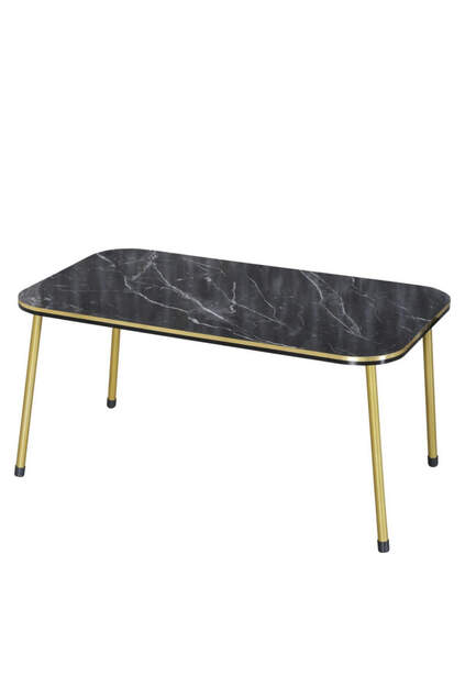 Center Table Bendir Kr Metal Leg Double Gold