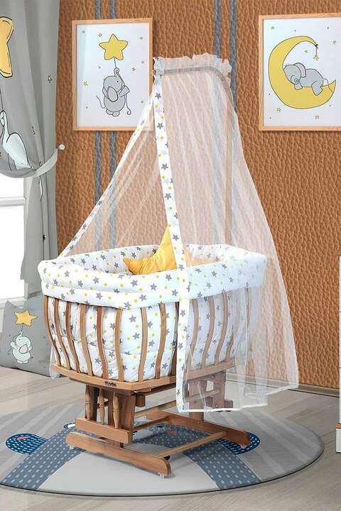 Naturel Wood Basket Crib