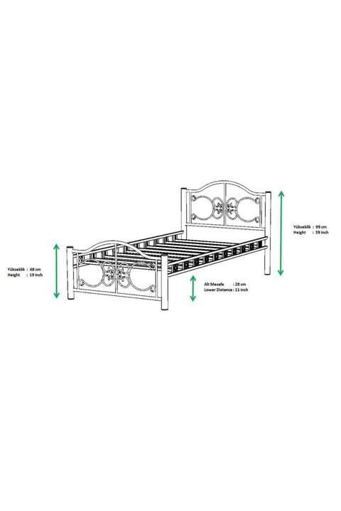 Stella Metal Karyola 120x200 ARM167