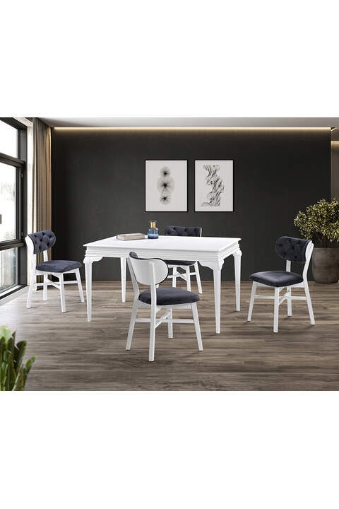 Set Tavolo Avangard Bianco & Sedie Aquila HDR1219