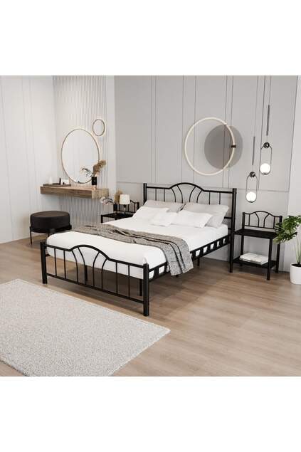 Bella Metallbett 120x200 ARM141 Schwarz