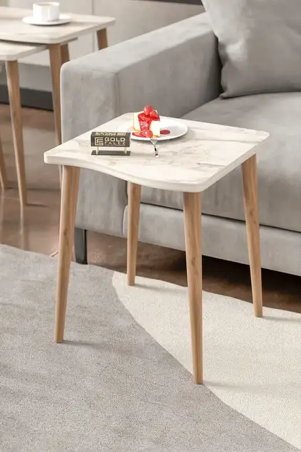 Zigon Coffee Table Wooden 4 Piece Square