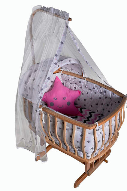 Natural Wood  Prestij Basket Crib