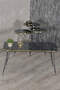 Tavolo e centrotavola impilabili Kr Set Black Wire Leg Double Gold Bendir