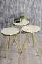 Nesting Table And Center Table Ellipse Set Double Gold Bendir Metal