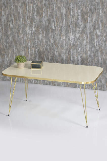 Nesting Table And Center Table Kr Set Black Leg Gold Bendir Wire