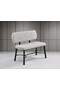 Vegas Black Marble Table & Ceyda Black Bench Set HDR1275