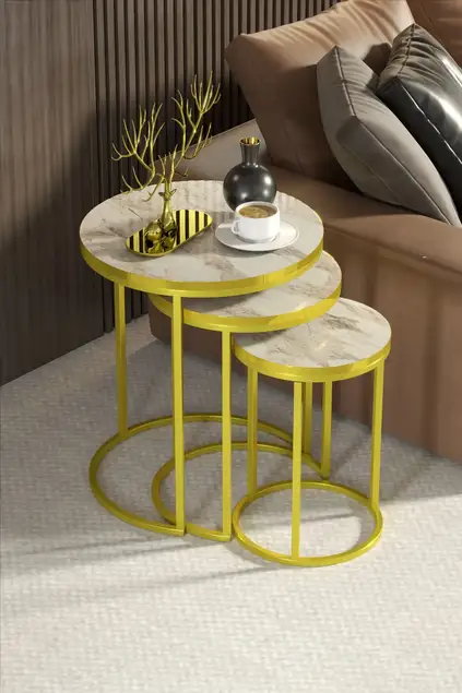 Zigon Sehpa C Lux Altın Zigon Sehpa C Lux Altın