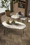 Black Wire Silver Coffee Table Set Ellipse
