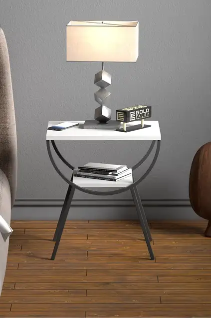 Side Table Nightstand Metal