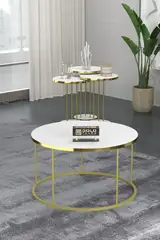 Coffee Table and Zigon Coffee Table Terra Set Gold