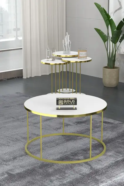 Couchtisch und Zigon Couchtisch Terra Set Gold Couchtisch und Zigon Couchtisch Terra Set Gold