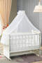 White Mother's Side Crib Bedstead