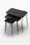 Black Wire Double Gold Square Zigon Coffee Table