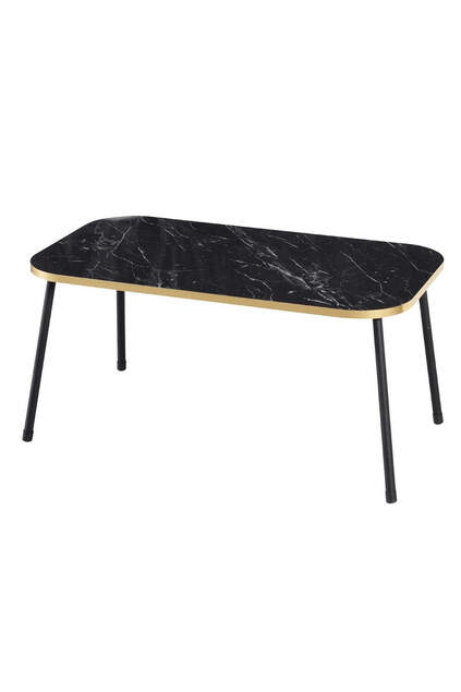 Center Table Black Metal Leg Kr Gold Bendir