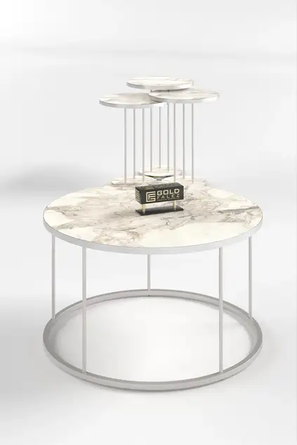Coffee Table and Zigon Coffee Table Terra Set Silver