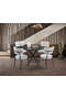Set Tavolo Rotondo Ceyda Marmo Nero & Sedie Atlante Nere HDR1279