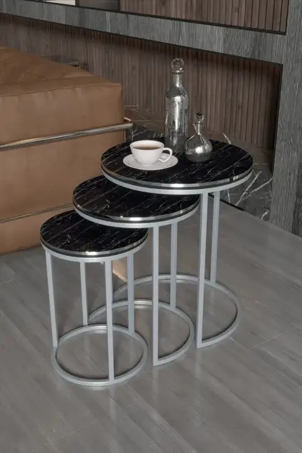 Nesting Table C Lux Silver