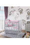 Gray Mother's Side Crib Pink