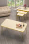 Nesting Table Kr And Center Table Kr Set Double Gold Cream Wire