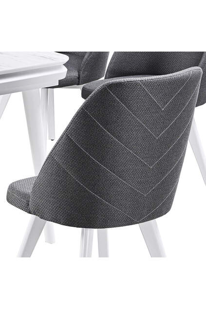 Albina White Marble Table And Chair Set FRL1024