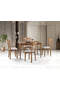 Set Tavolo Zen Noce & Sedie Crestato HDR1266