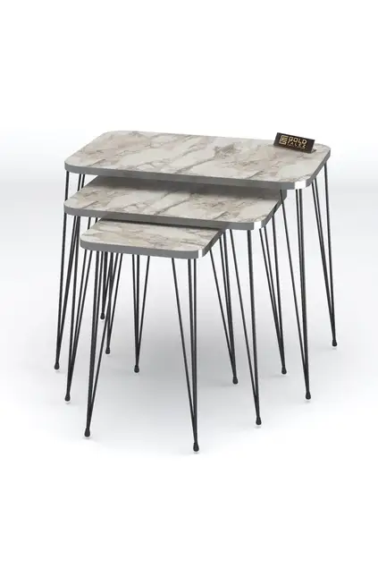 Schwarzer Draht Silber Quadratisch Zigon Couchtisch