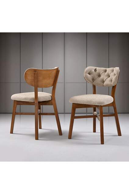 Magnolia Gray Marble Table & Eagle Walnut Chair Set HDR1236