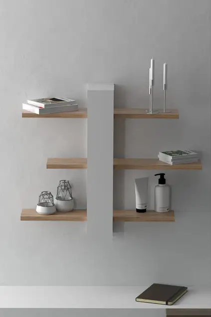 3 Raflı Dekoratif Duvar Rafı 3 Raflı Dekoratif Duvar Rafı