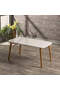 Center Table Kr Wooden Turned Leg White