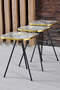 Gold Black Leg Nesting Table