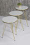 Satztisch und Mitteltisch Kr Set Double Gold White Wire Leg