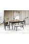 Nil Schwarz Tisch & Latina Stuhl & Traum Bank Set HDR1223