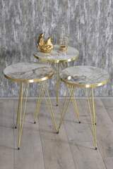 Nesting Table Gold Cream Wire